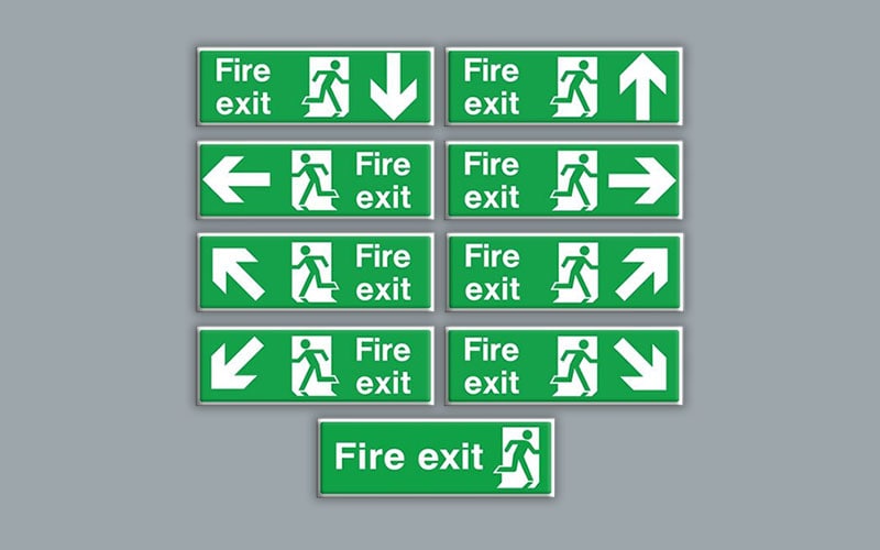 fire exit signs